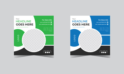 Free  digital marketing agency social media post design corporate social media post template