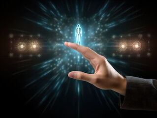 points to icon-HR recruitment and chosen concept