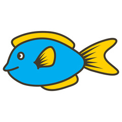 surgeon fish cartoon illustration