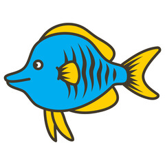 illustration of a surgeon fish