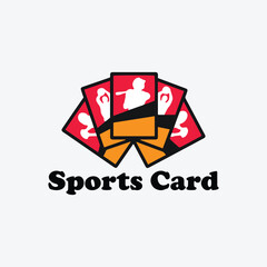 sports event and sports card logo design vector