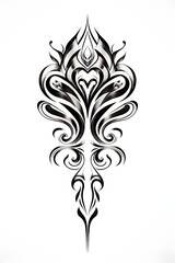 black and white tribal tattoo set design