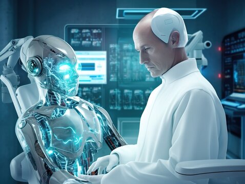 Medical robot arm the technology artificial intelligence patient