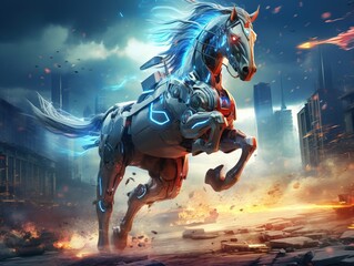 Naklejka premium Cyber Warfare