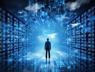 Data Cloud Computing Electronics Information Communication Concept