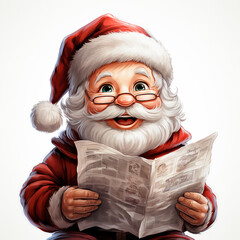 illustration of santa claus in red clothes