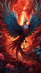 Phoenix, bird made of fire
