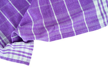 purple napkin with stripe pattern copy space