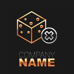 Line No sugar free icon isolated on black background. Sugar cubes. Sweet, nutritious, tasty. Refined sugar. Colorful outline concept. Vector