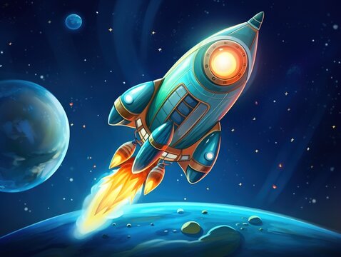 Happy Exploring in Space Rocket
