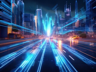 Abstract city lights