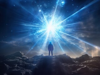 Fototapeta premium Blue flare