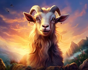 Goat Substance abuse counselor aiding recovery - obrazy, fototapety, plakaty