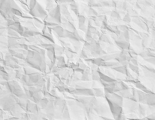  White crumpled paper texture background