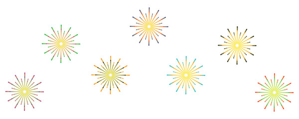 Fototapeta na wymiar Illustration of New Year's fireworks