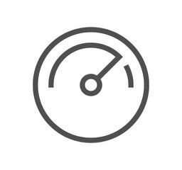 Speedometer related icon outline and linear vector. - obrazy, fototapety, plakaty