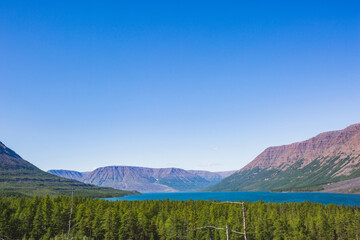 Lama Lake on Putorana Plateau. Russia, Taimyr