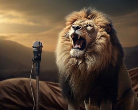 Lion Speechwriter crafting impactful speeches