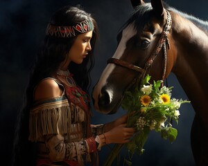 Horse Indigenous healer preserving traditional medicine