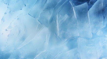Obraz premium Ice texture crystal, blue tones background. Textured cold frosty surface of ice. 
