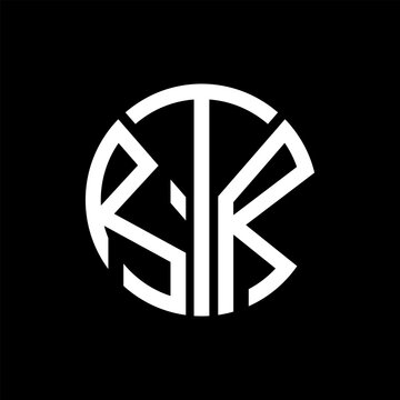 RTR letter logo abstract design. RTR unique design, RTR letter logo design on black background. RTR creative initials letter logo concept. RTR letter design.RTR
