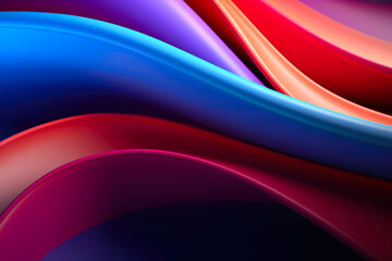 Dazzling 3D Render: Rounded Lines and Vibrancy