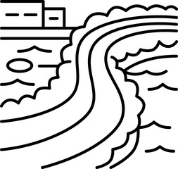 roads over rivers  icon