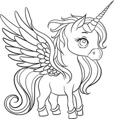 Obraz premium cartoon pony fantasy doodle