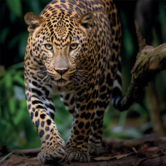 high resolution Leopard on jungle