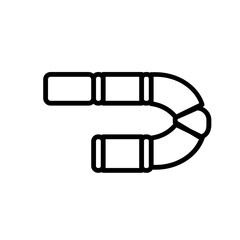 Hose Icon and Illustration in Line Style
