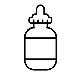 Medicine Icon and Illustration in Line Style