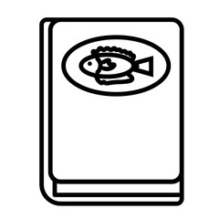 Fish Encyclopedia Icon and Illustration in Line Style