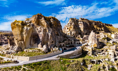 View of Urgup in Nevsehir Province in Cappadocia, Turkey © monticellllo