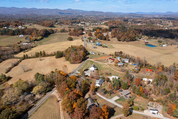 drone fall mountain views