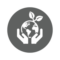 hands lifting world.