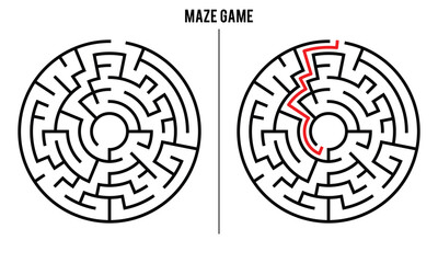 Advanced Circular/Circle Maze Puzzle Game And Solution	