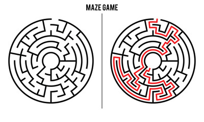 Advanced Circular/Circle Maze Puzzle Game And Solution	