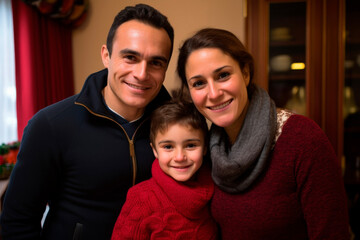 Fototapeta premium Cute family photo. The whole family