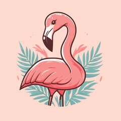 Cute flamingo vector illustration, seamless pattern, textile graphic, wallpaper designs
