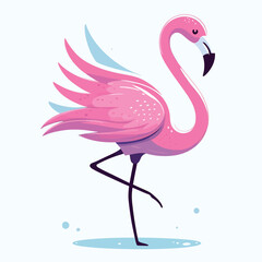 Cute flamingo vector illustration, seamless pattern, textile graphic, wallpaper designs