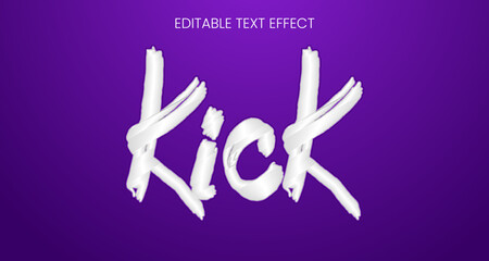 Editable text style effect -kick text style theme.