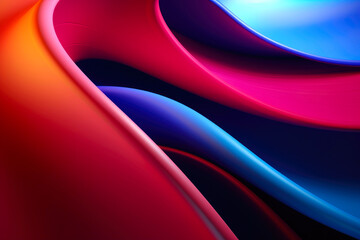Abstract 3D Artwork: Deep Colors and Smooth Shapes