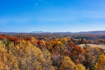 fall drone mountain views