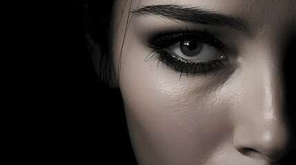 Fototapeta premium Close-up of a Human Eye with Make-up
