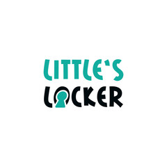 Littles locker wordmark typography logo design concept