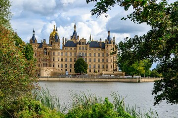 Fototapeta premium Historic Schwerin Castle, a landmark in Berlin, Germany