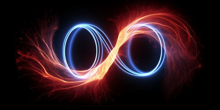 technology background with plasma energy, nuclear fusion technology 