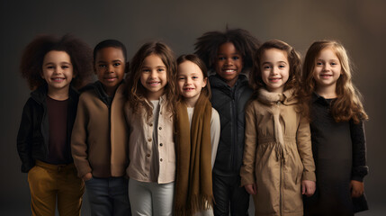 Fototapeta premium Unity in Diversity Children from Every Corner
