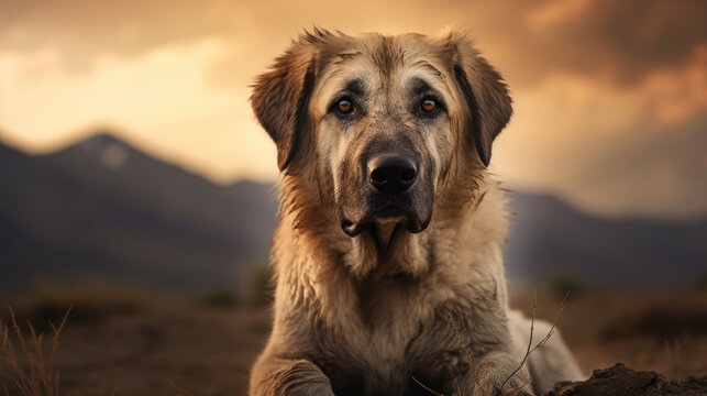 A majestic Kangal dog poses proudly in the great outdoors, showcasing strength and beauty.