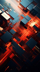 abstract background with black and red squares